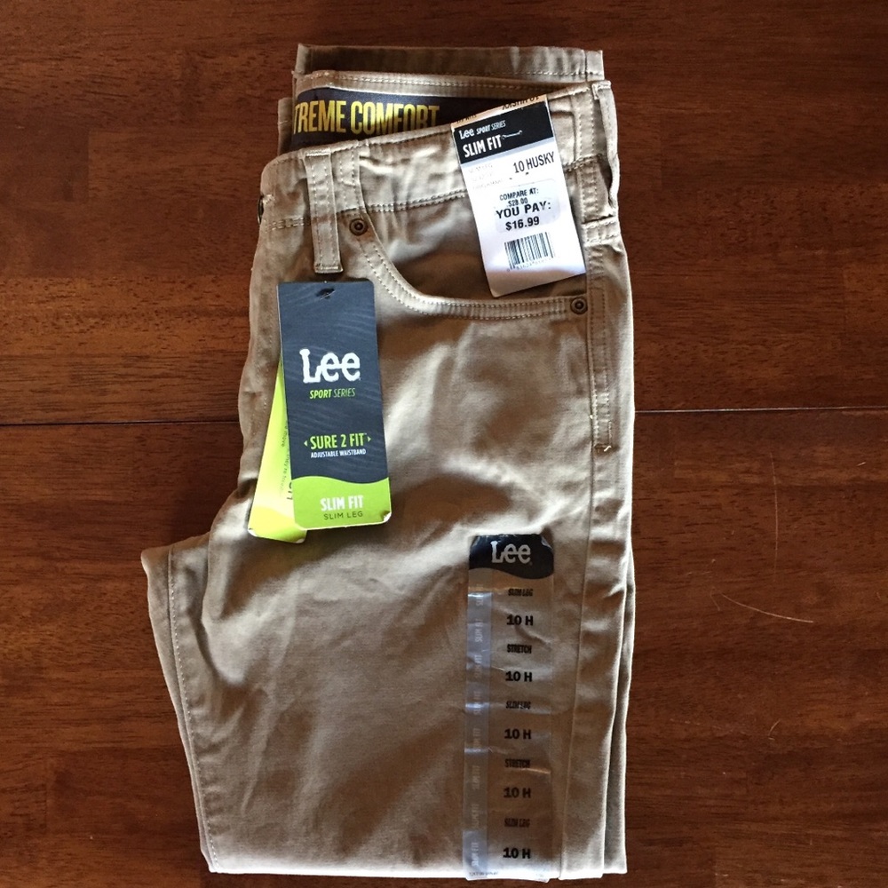Boys Lee slim leg flexible pants